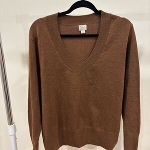 a new day Women's V-Neck Sweater in Rich Brown